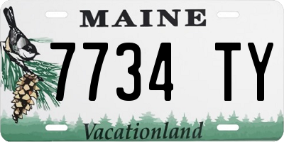 ME license plate 7734TY