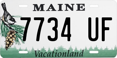 ME license plate 7734UF