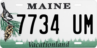 ME license plate 7734UM