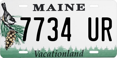 ME license plate 7734UR