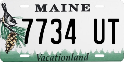 ME license plate 7734UT