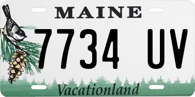 ME license plate 7734UV