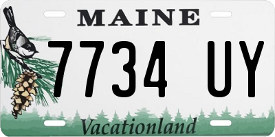 ME license plate 7734UY