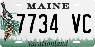 ME license plate 7734VC