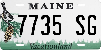 ME license plate 7735SG