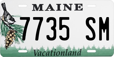 ME license plate 7735SM