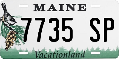 ME license plate 7735SP