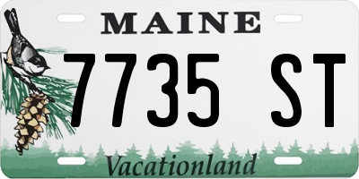 ME license plate 7735ST