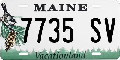 ME license plate 7735SV