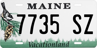 ME license plate 7735SZ