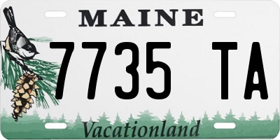 ME license plate 7735TA