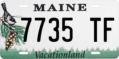 ME license plate 7735TF