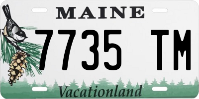 ME license plate 7735TM