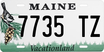 ME license plate 7735TZ