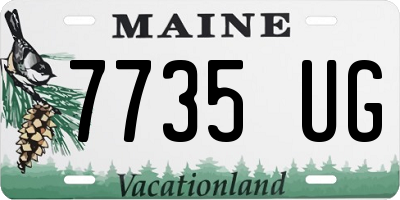 ME license plate 7735UG