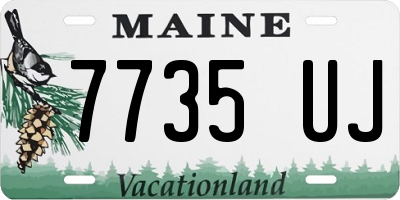 ME license plate 7735UJ