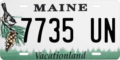 ME license plate 7735UN