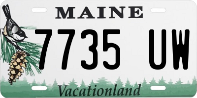 ME license plate 7735UW