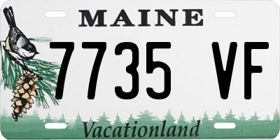 ME license plate 7735VF