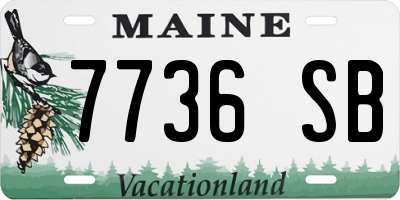 ME license plate 7736SB