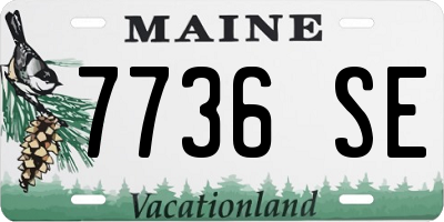 ME license plate 7736SE