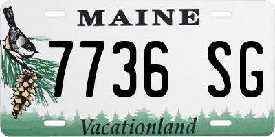 ME license plate 7736SG