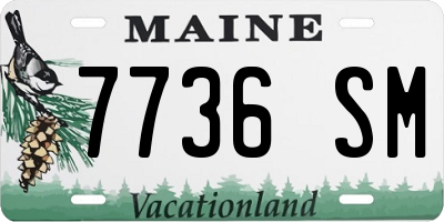 ME license plate 7736SM