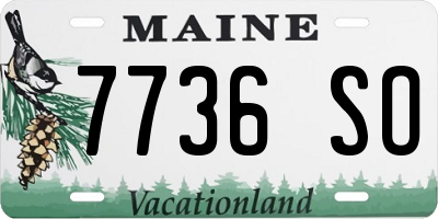 ME license plate 7736SO
