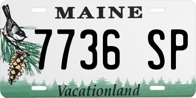 ME license plate 7736SP