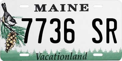 ME license plate 7736SR