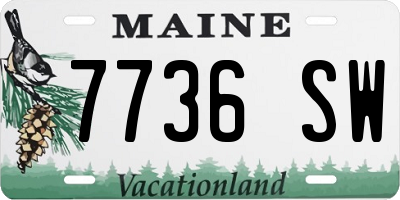 ME license plate 7736SW