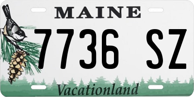 ME license plate 7736SZ