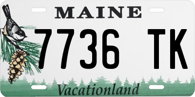 ME license plate 7736TK