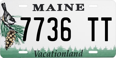 ME license plate 7736TT