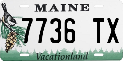 ME license plate 7736TX