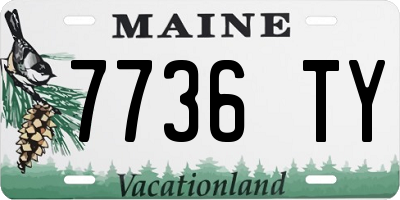 ME license plate 7736TY