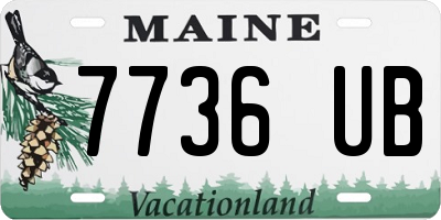 ME license plate 7736UB