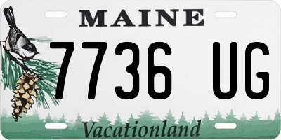 ME license plate 7736UG