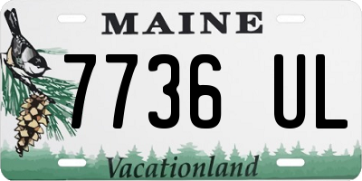 ME license plate 7736UL