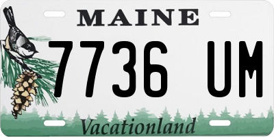 ME license plate 7736UM