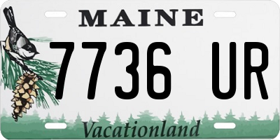 ME license plate 7736UR