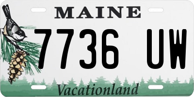 ME license plate 7736UW