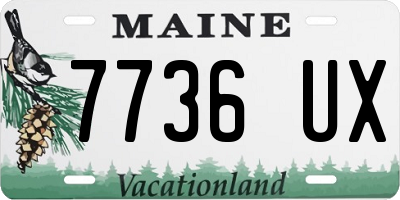 ME license plate 7736UX