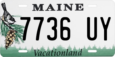 ME license plate 7736UY