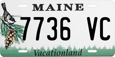 ME license plate 7736VC