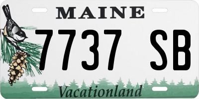 ME license plate 7737SB