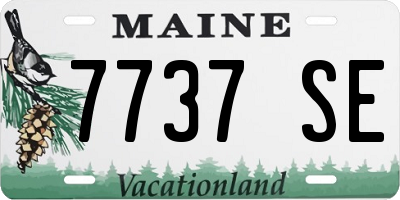 ME license plate 7737SE