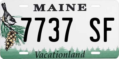 ME license plate 7737SF