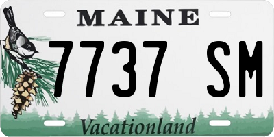 ME license plate 7737SM