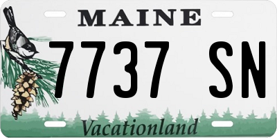 ME license plate 7737SN